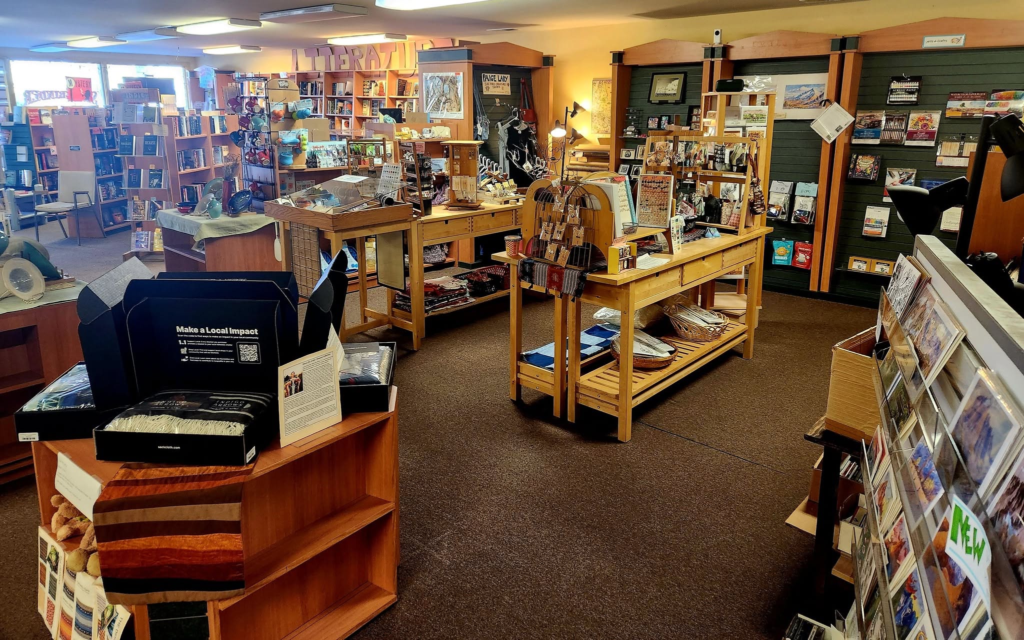 Bookseller atmosphere at Spellbinder Books