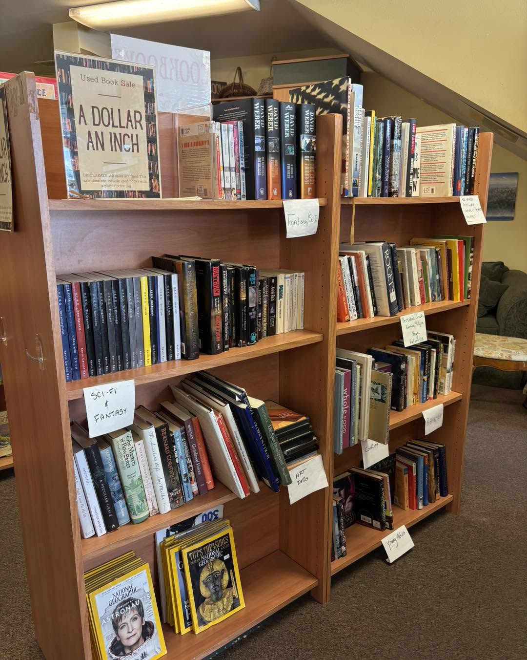 A closer view of the bookstore
